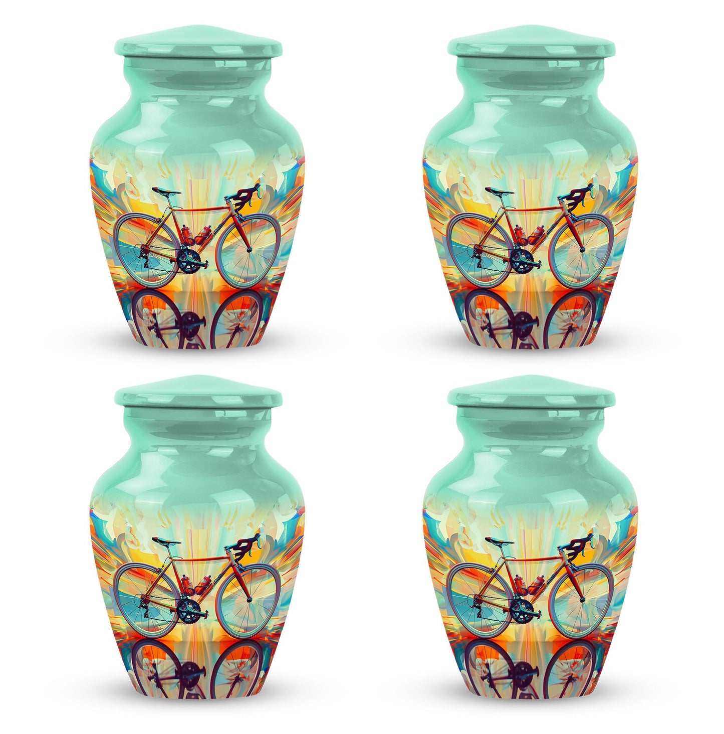 Heartfelt Bicycle Memorial Urn for Cyclists Keepsake Human Ashes Urn