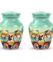 Teal Bicycle Cremation Urns For Human Ashes - Funeral Urns For Adult