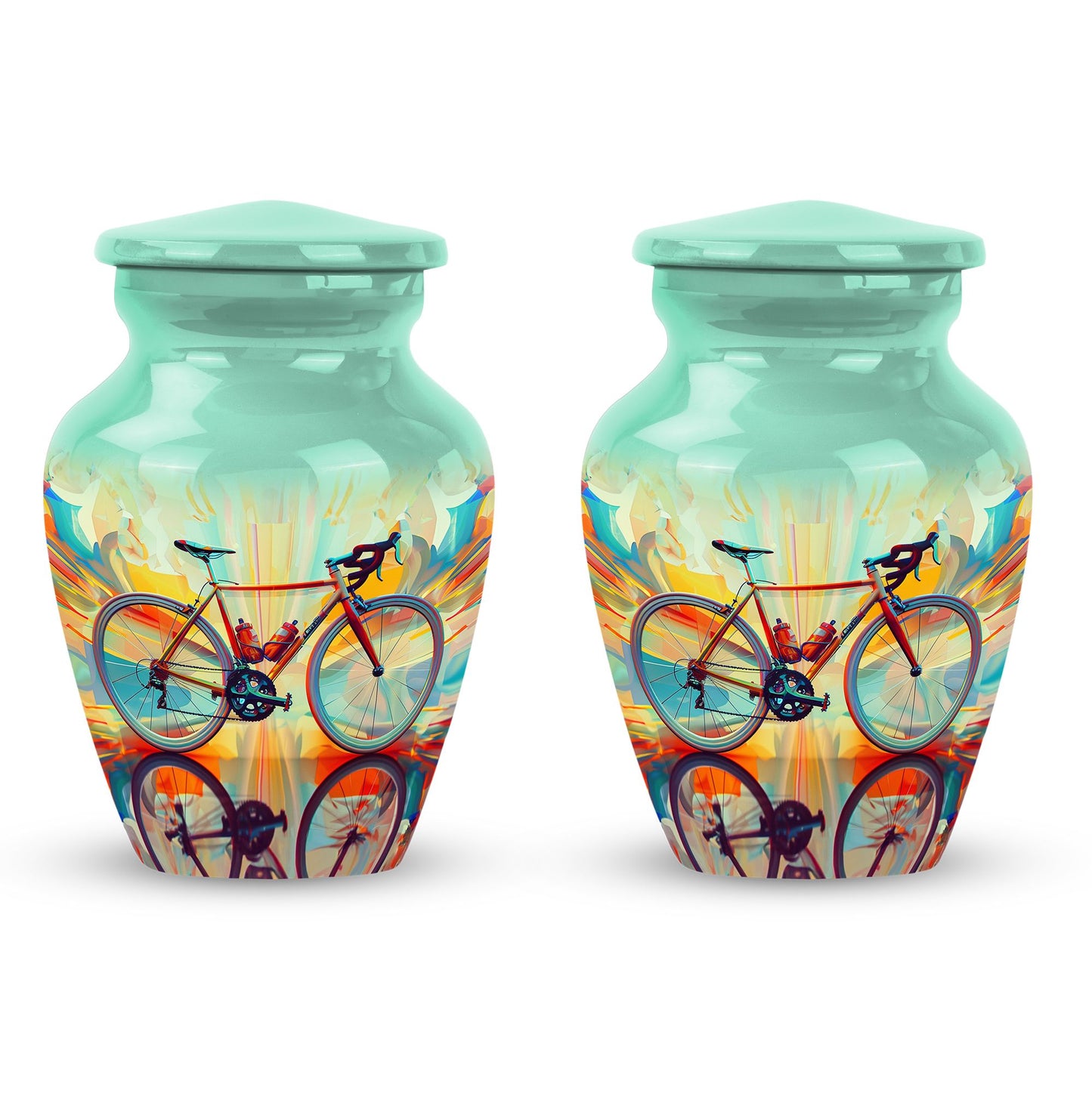 Heartfelt Bicycle Memorial Urn for Cyclists Keepsake Human Ashes Urn