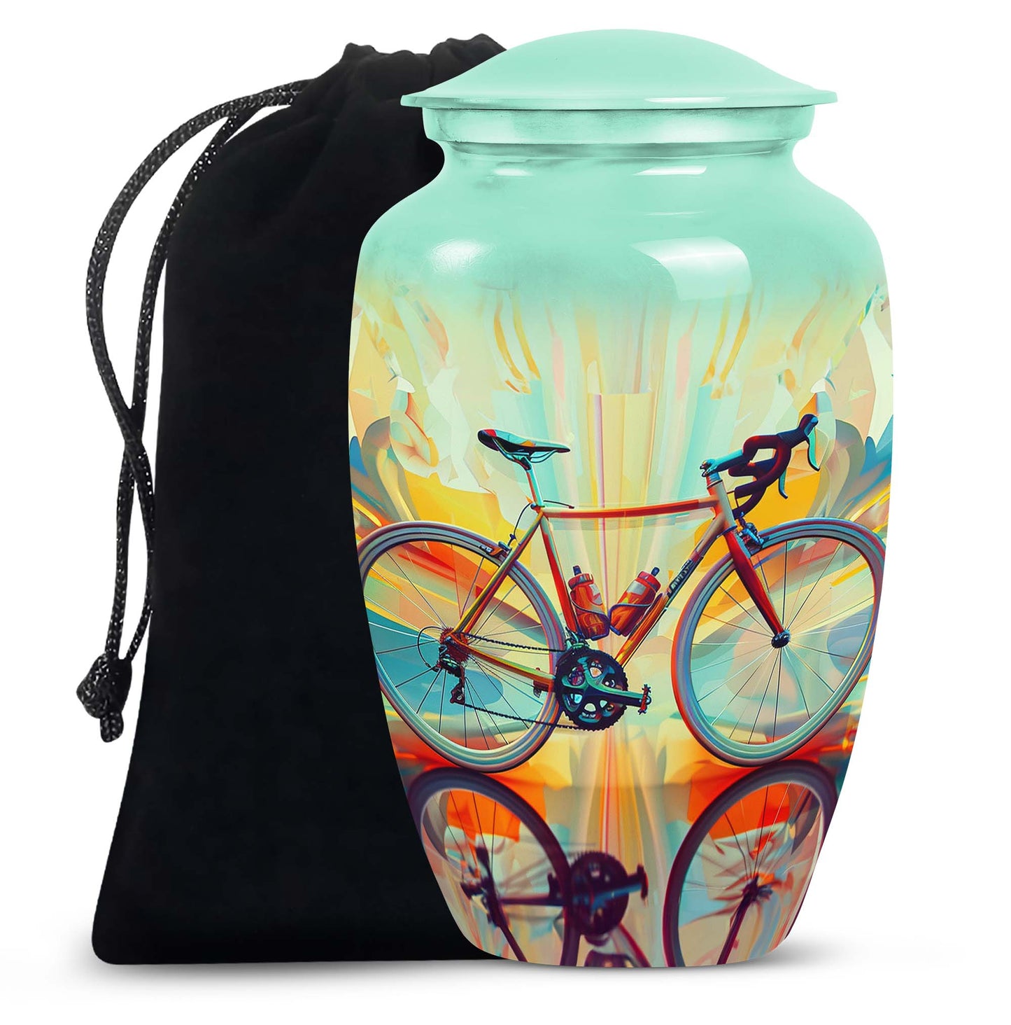Heartfelt Bicycle Memorial Urn for Cyclists Keepsake Human Ashes Urn