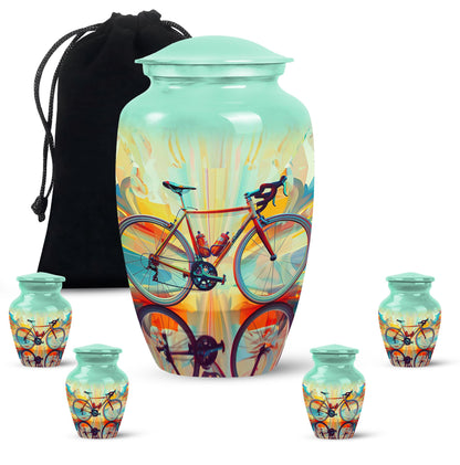 Heartfelt Bicycle Memorial Urn for Cyclists Keepsake Human Ashes Urn