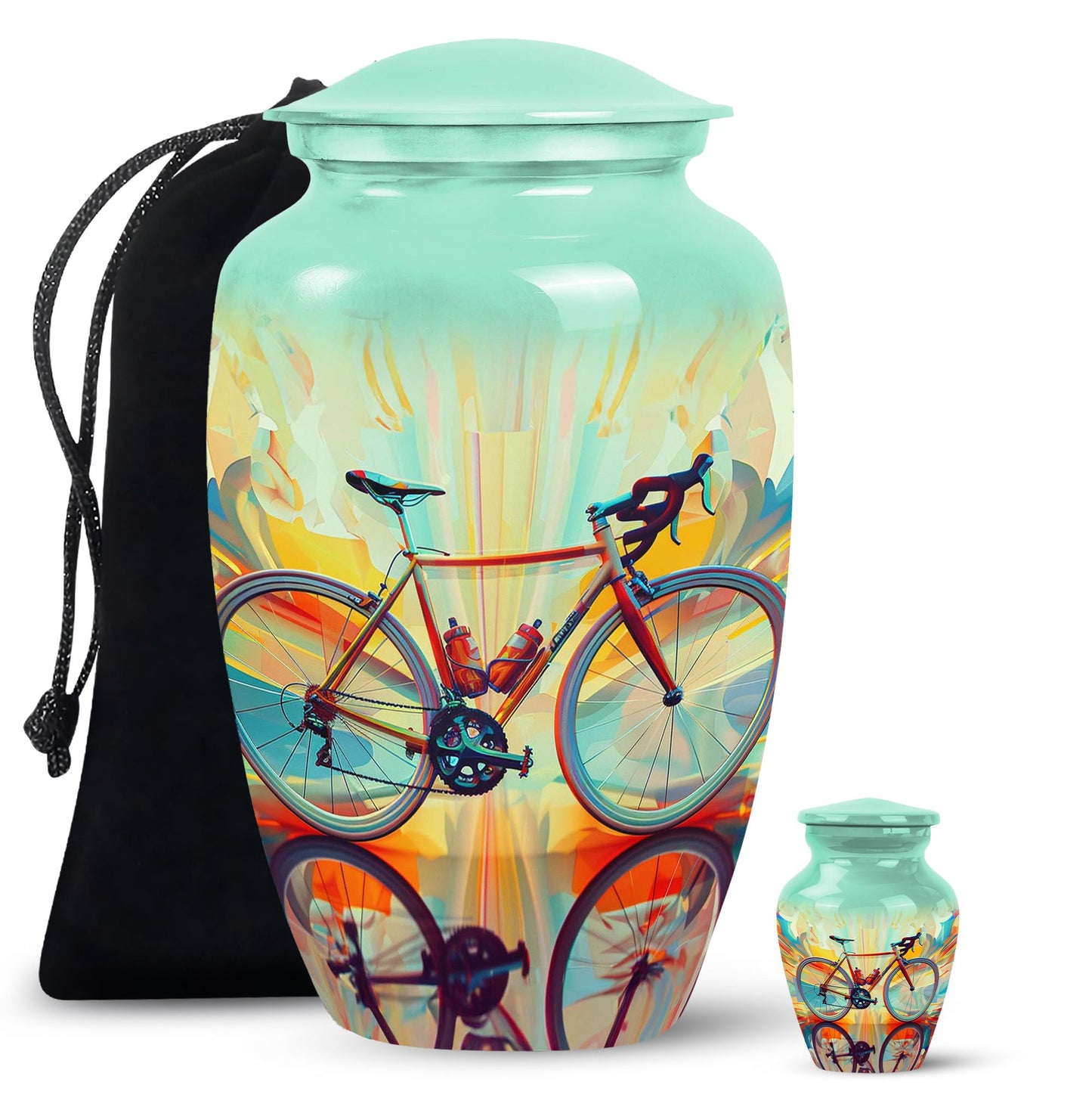 Heartfelt Bicycle Memorial Urn for Cyclists Keepsake Human Ashes Urn