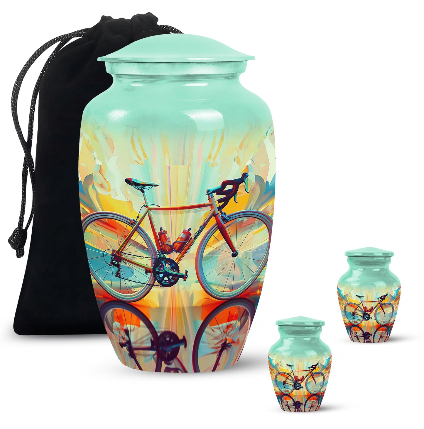 Heartfelt Bicycle Memorial Urn for Cyclists Keepsake Human Ashes Urn