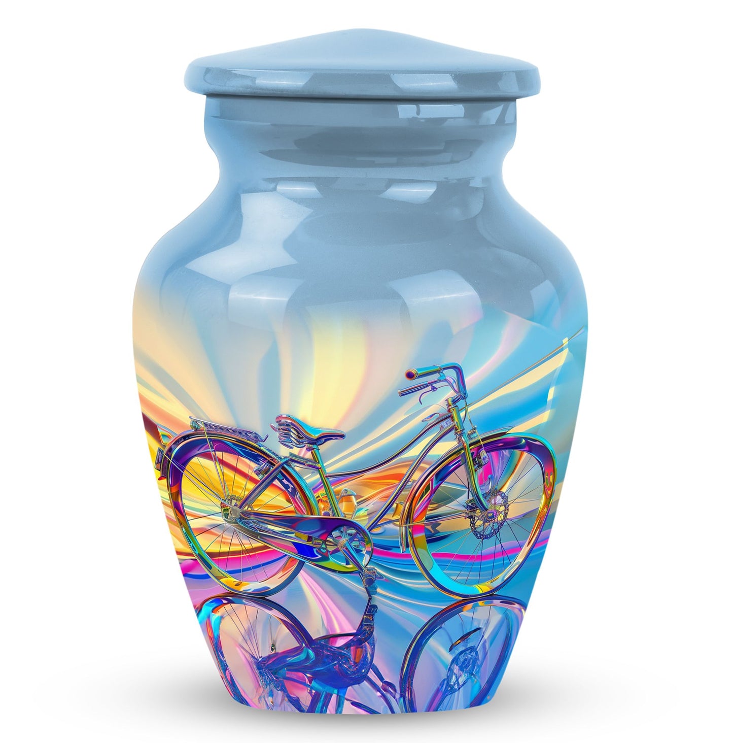 Personalized Bicycle Keepsake Urn for Human Ashes - 10-inch, 200 cu in - Yatskia