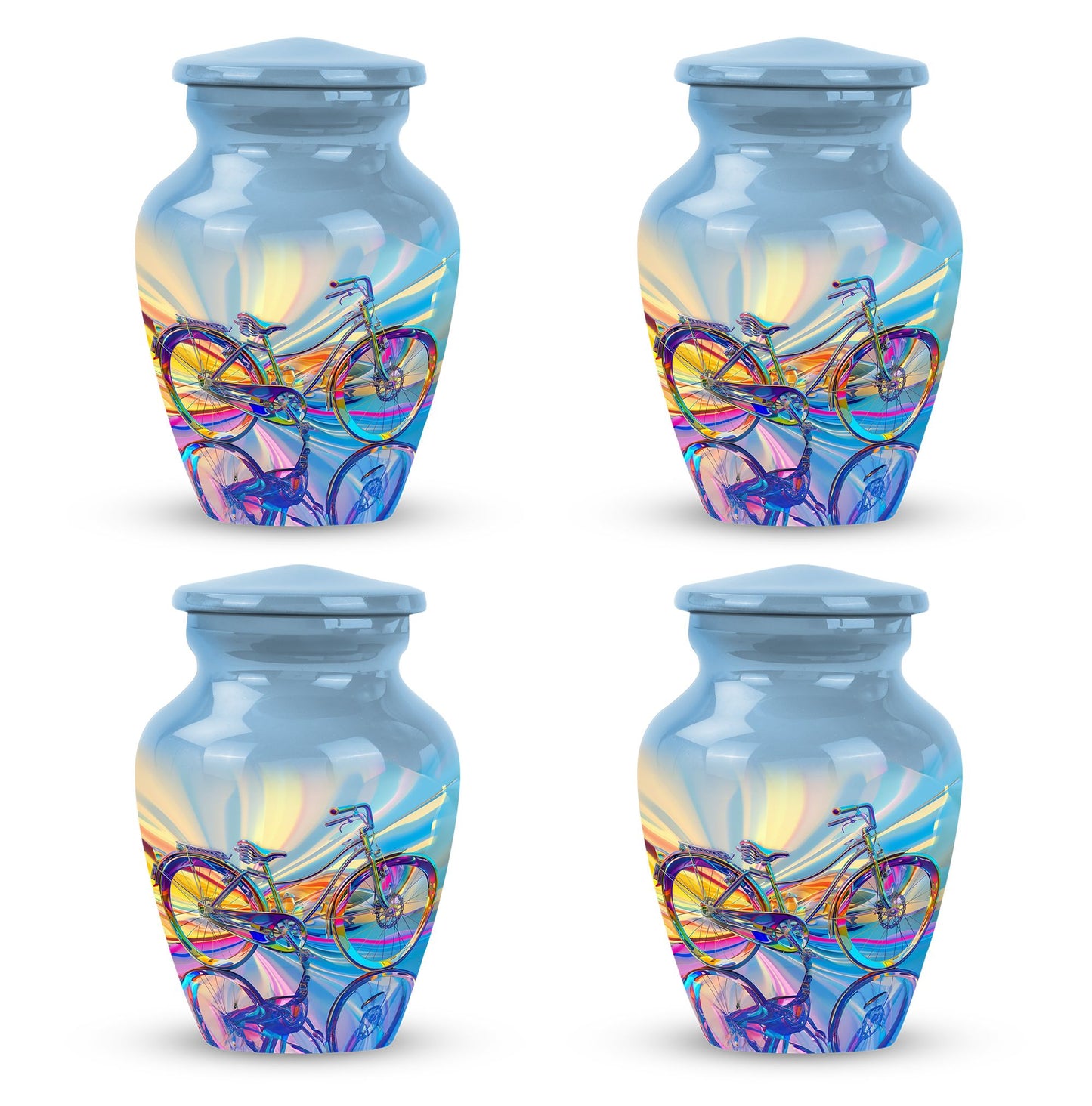 Personalized Bicycle Keepsake Urn for Human Ashes - 10-inch, 200 cu in - Yatskia