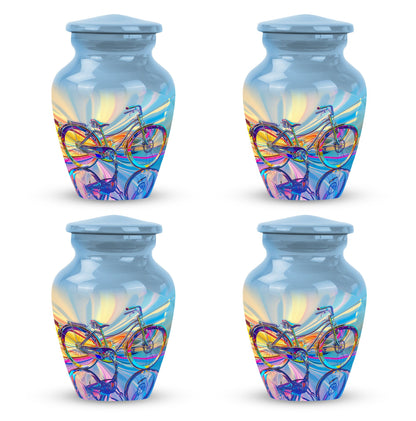 Personalized Bicycle Keepsake Urn for Human Ashes - 10-inch, 200 cu in - Yatskia