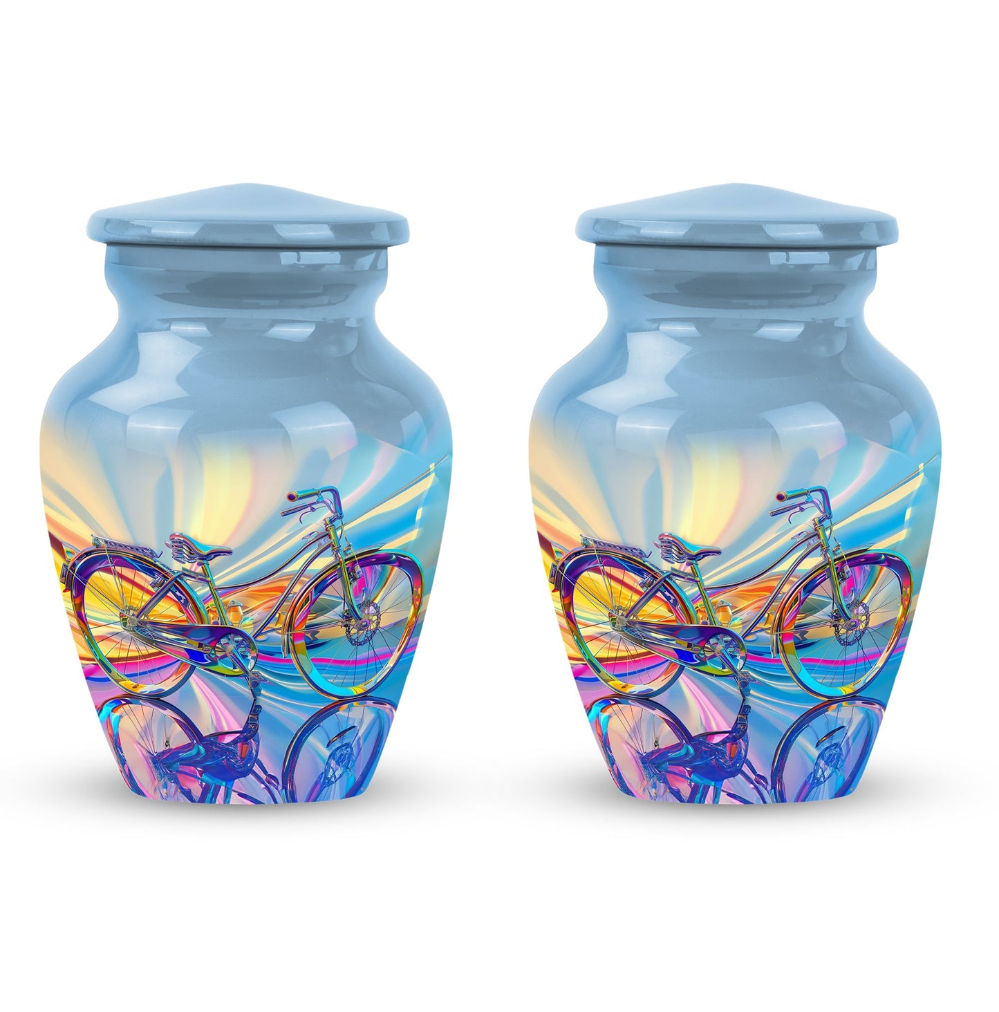 Personalized Bicycle Keepsake Urn for Human Ashes - 10-inch, 200 cu in - Yatskia
