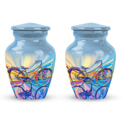 Personalized Bicycle Keepsake Urn for Human Ashes - 10-inch, 200 cu in - Yatskia