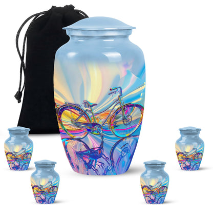 Personalized Bicycle Keepsake Urn for Human Ashes - 10-inch, 200 cu in - Yatskia