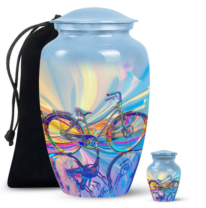 Personalized Bicycle Keepsake Urn for Human Ashes - 10-inch, 200 cu in - Yatskia
