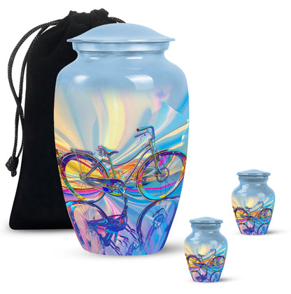 Personalized Bicycle Keepsake Urn for Human Ashes - 10-inch, 200 cu in - Yatskia