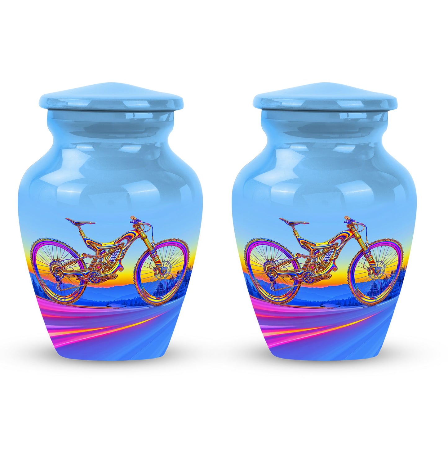 Personalized Bicycle Cremation Urn for Adult - 10-inch, 200 cu in - Yatskia