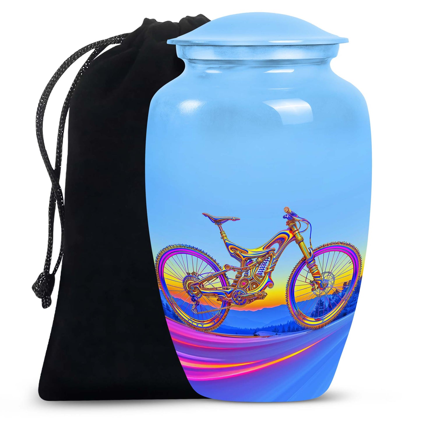 Personalized Bicycle Cremation Urn for Adult - 10-inch, 200 cu in - Yatskia