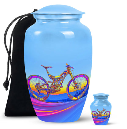 Personalized Bicycle Cremation Urn for Adult - 10-inch, 200 cu in - Yatskia