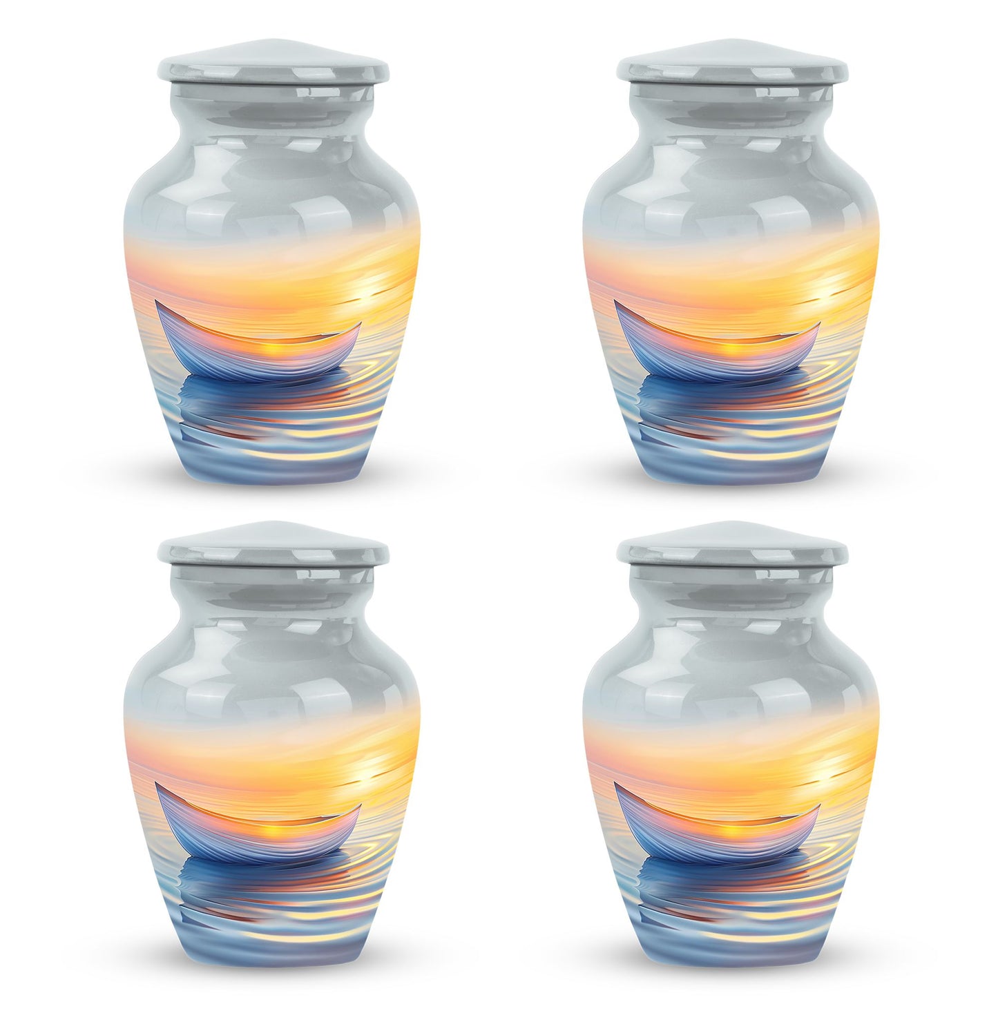 Personalized Sunset Cremation Urn for Adults - 10-inch, 200 cu in - Yatskia