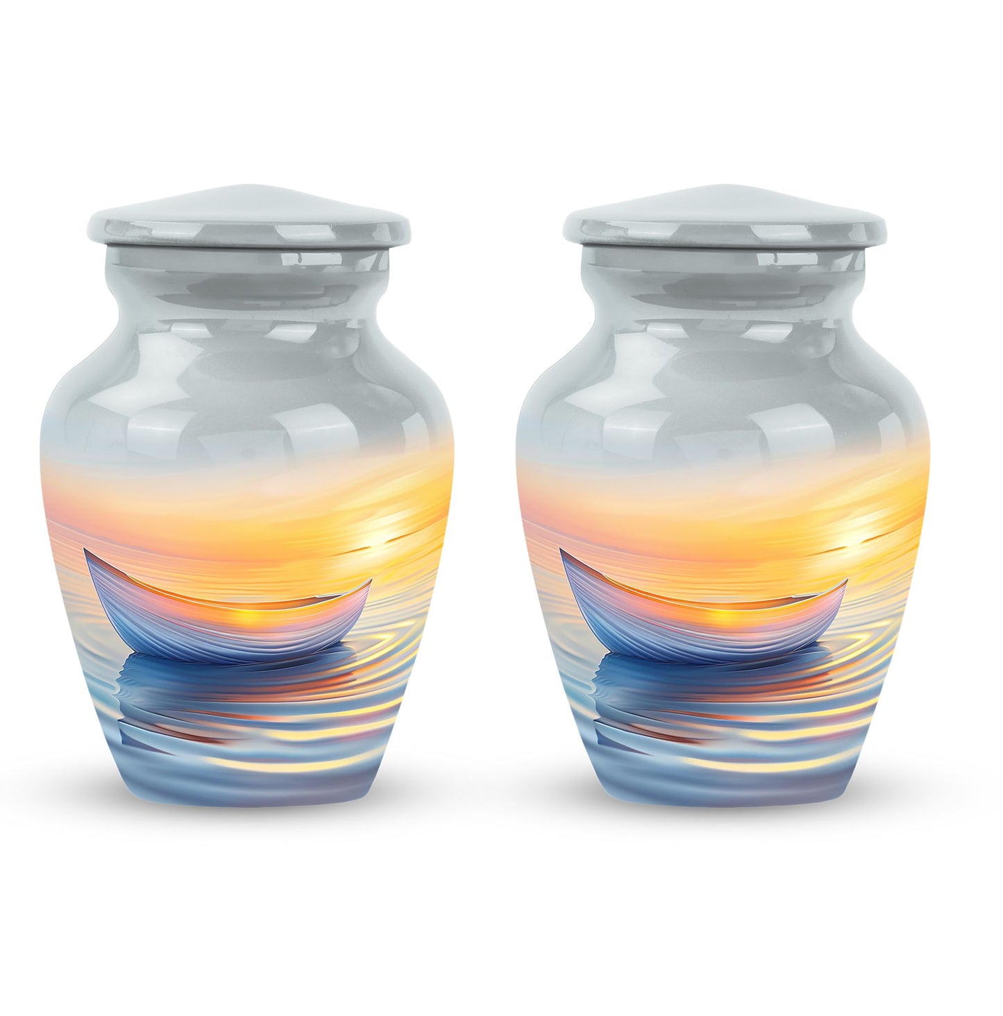 Personalized Sunset Cremation Urn for Adults - 10-inch, 200 cu in - Yatskia