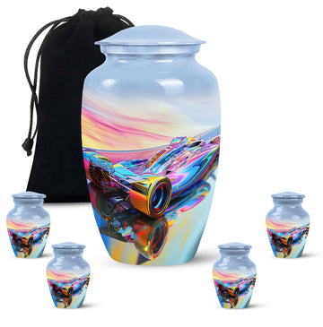 Large Urn With 4 Keepsake Urn