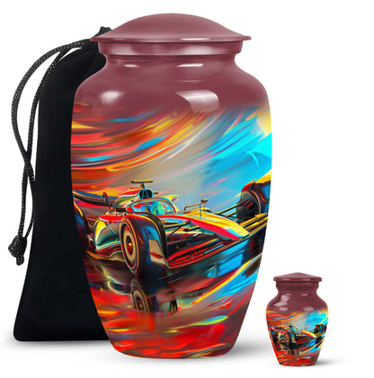 Personalized Car Cremation Urn for Human Ashes - 10-inch, 200 cu in - Yatskia