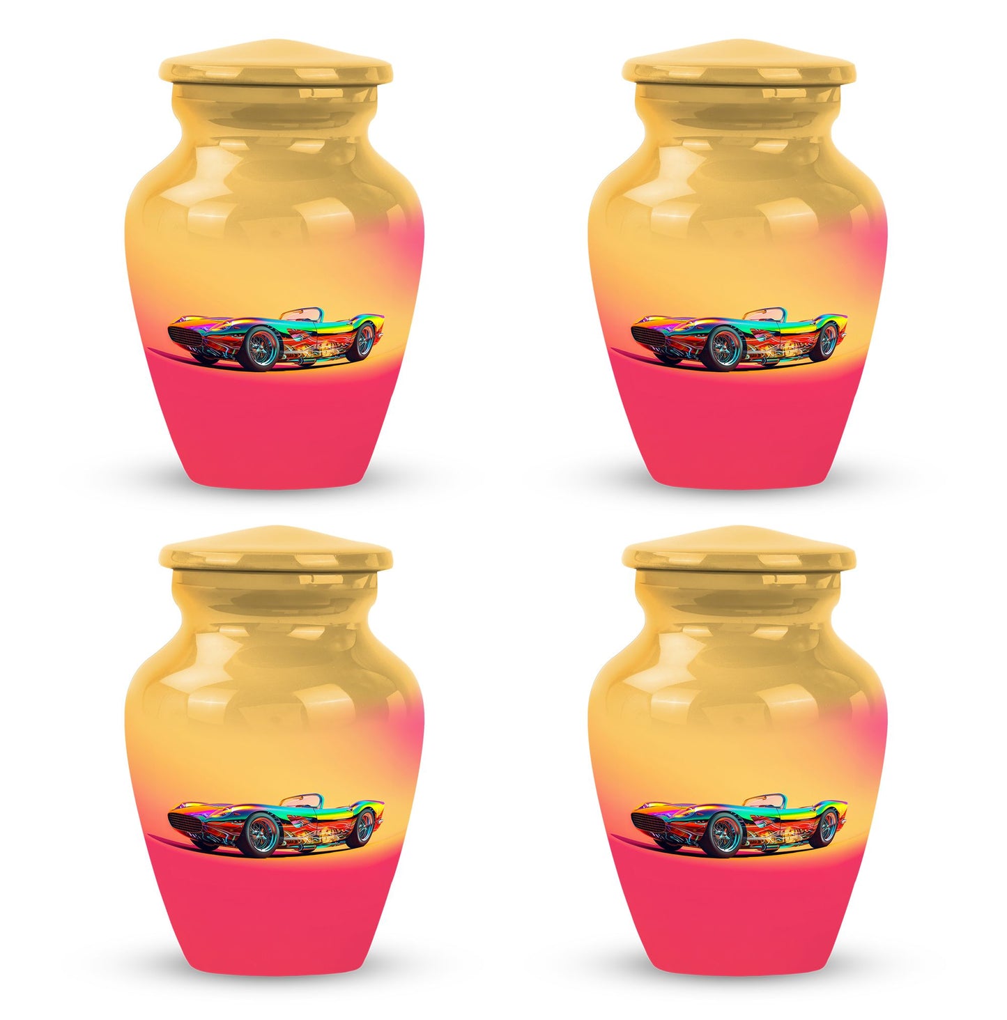 Colorful Personalized Car Cremation Urn for Dad - 10-inch, 200 cu in - Yatskia