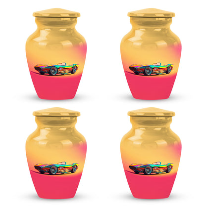 Colorful Personalized Car Cremation Urn for Dad - 10-inch, 200 cu in - Yatskia