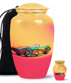 Colorful Race Car Cremation Urn - Decorative Funeral Urns For Dad Ashes