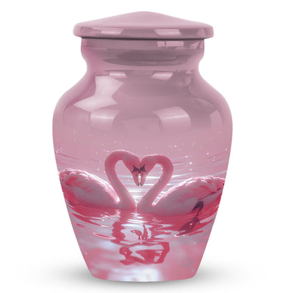 Pink Personalized Bird Memorial Urn for Human Ashes - 10-inch, 200 cu in - Yatskia