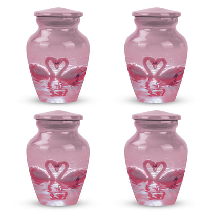 Pink Personalized Bird Memorial Urn for Human Ashes - 10-inch, 200 cu in - Yatskia