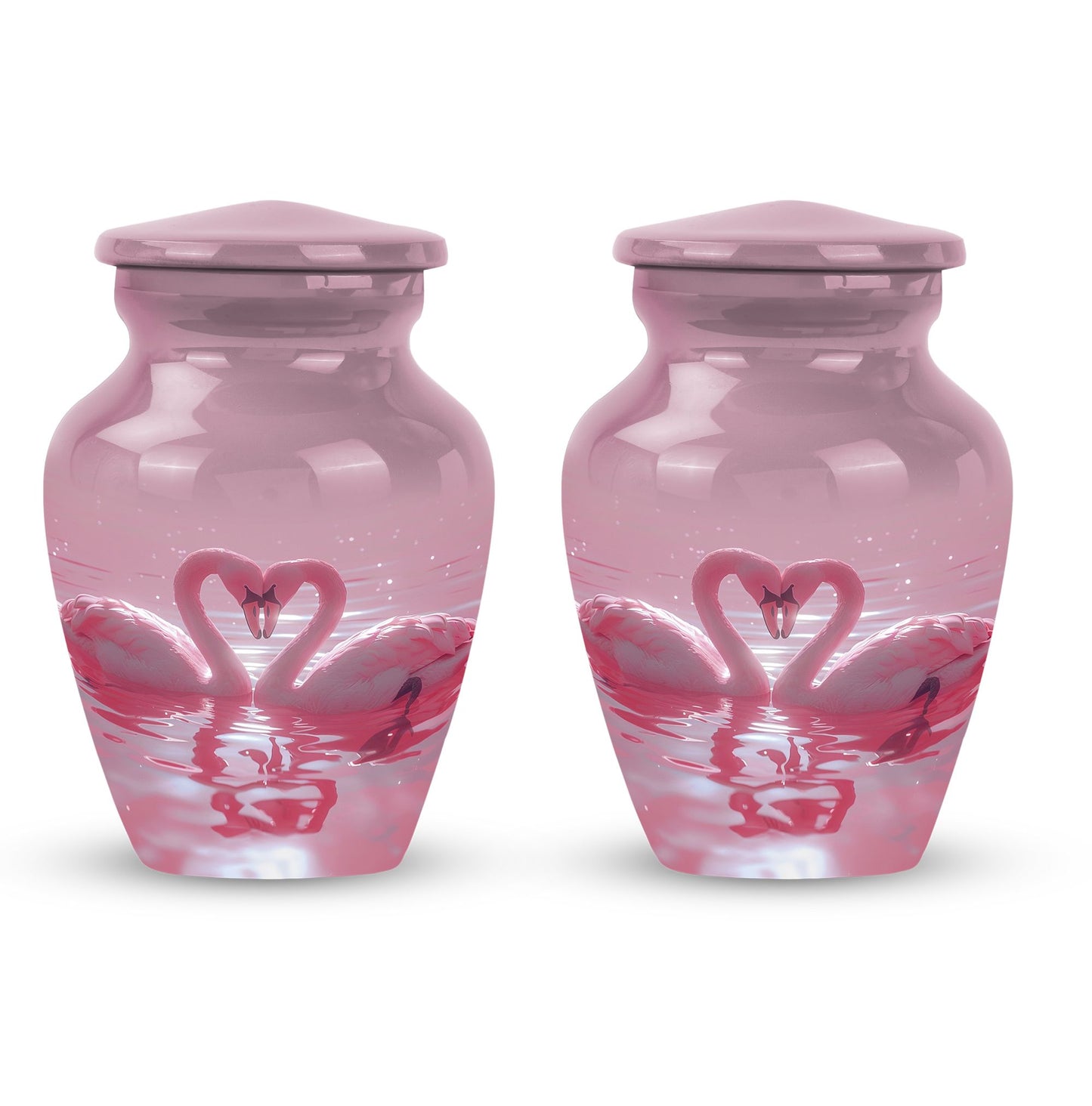 Pink Personalized Bird Memorial Urn for Human Ashes - 10-inch, 200 cu in - Yatskia