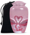 Pink Couple Swan Urn for Ashes – Beautiful Love-Themed Memorial Urn