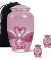 Pink Couple Swan Urn for Ashes – Beautiful Love-Themed Memorial Urn