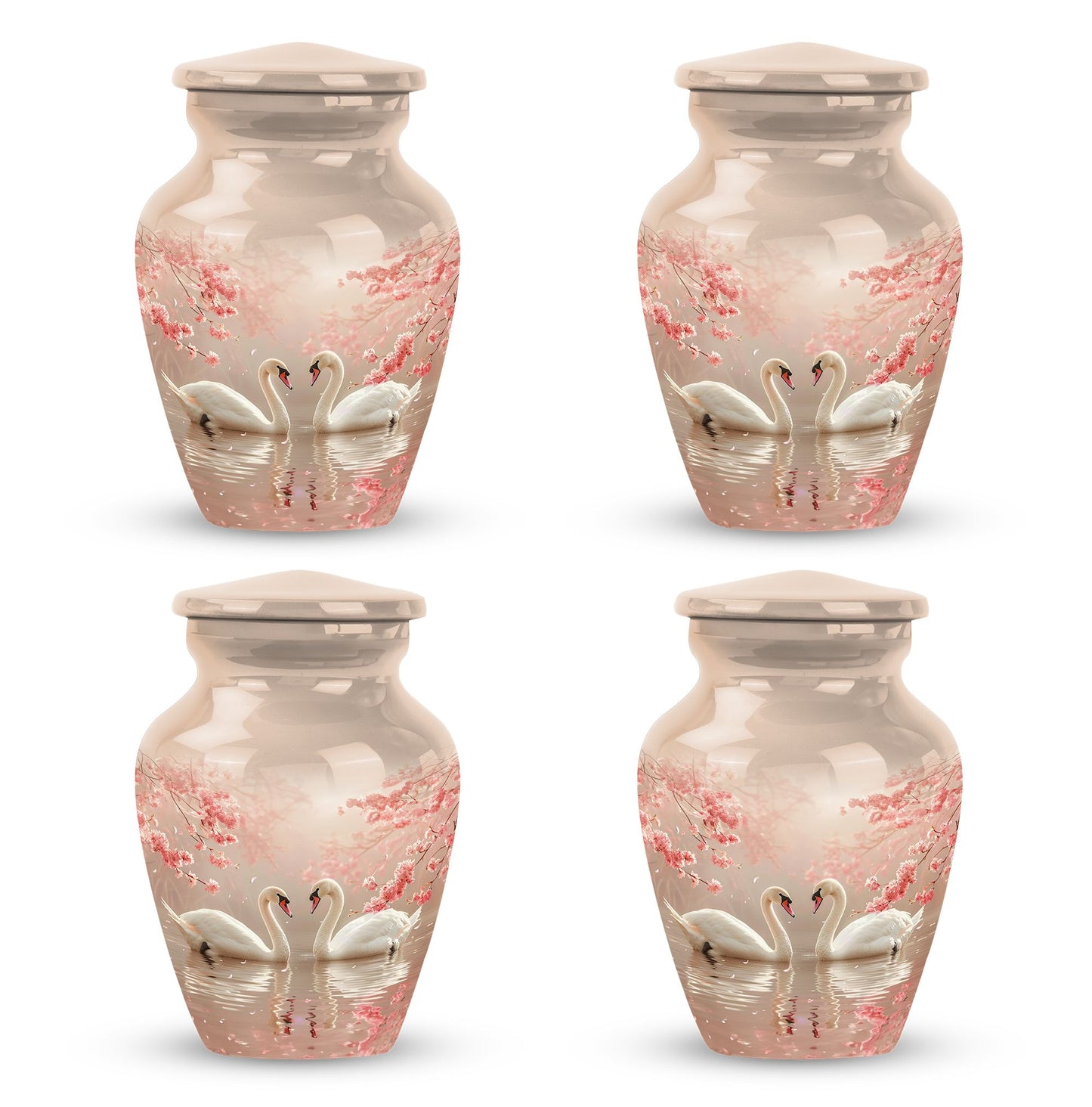 Personalized Swan Cremation Urn for Human Ashes - 10-inch, 200 cu in - Yatskia