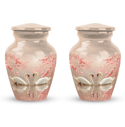 Personalized Swan Cremation Urn for Human Ashes - 10-inch, 200 cu in - Yatskia