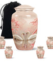 Swan and Cherry Blossom Cremation Urn – Elegant Memorial for Ashes