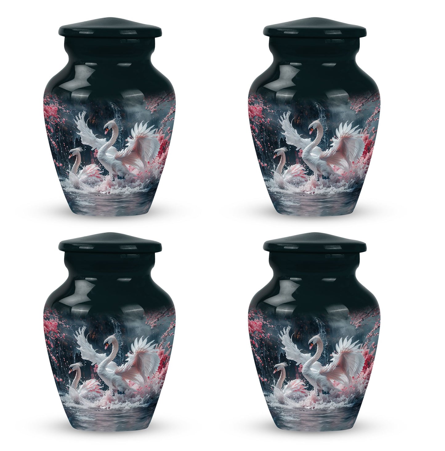 White Personalized Bird Cremation Urn for Human Ashes - 10-inch, 200 cu in - Yatskia