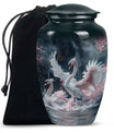 White Swan Funeral Urn - Large Urns For Human Ashes Adult Female