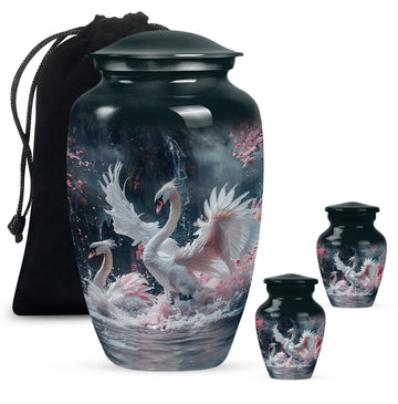 Large Urn With 2 Keepsake Urn