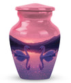 Pink Couple Swan Urn – Elegant Memorial Cremation Urn For Couple Ashes
