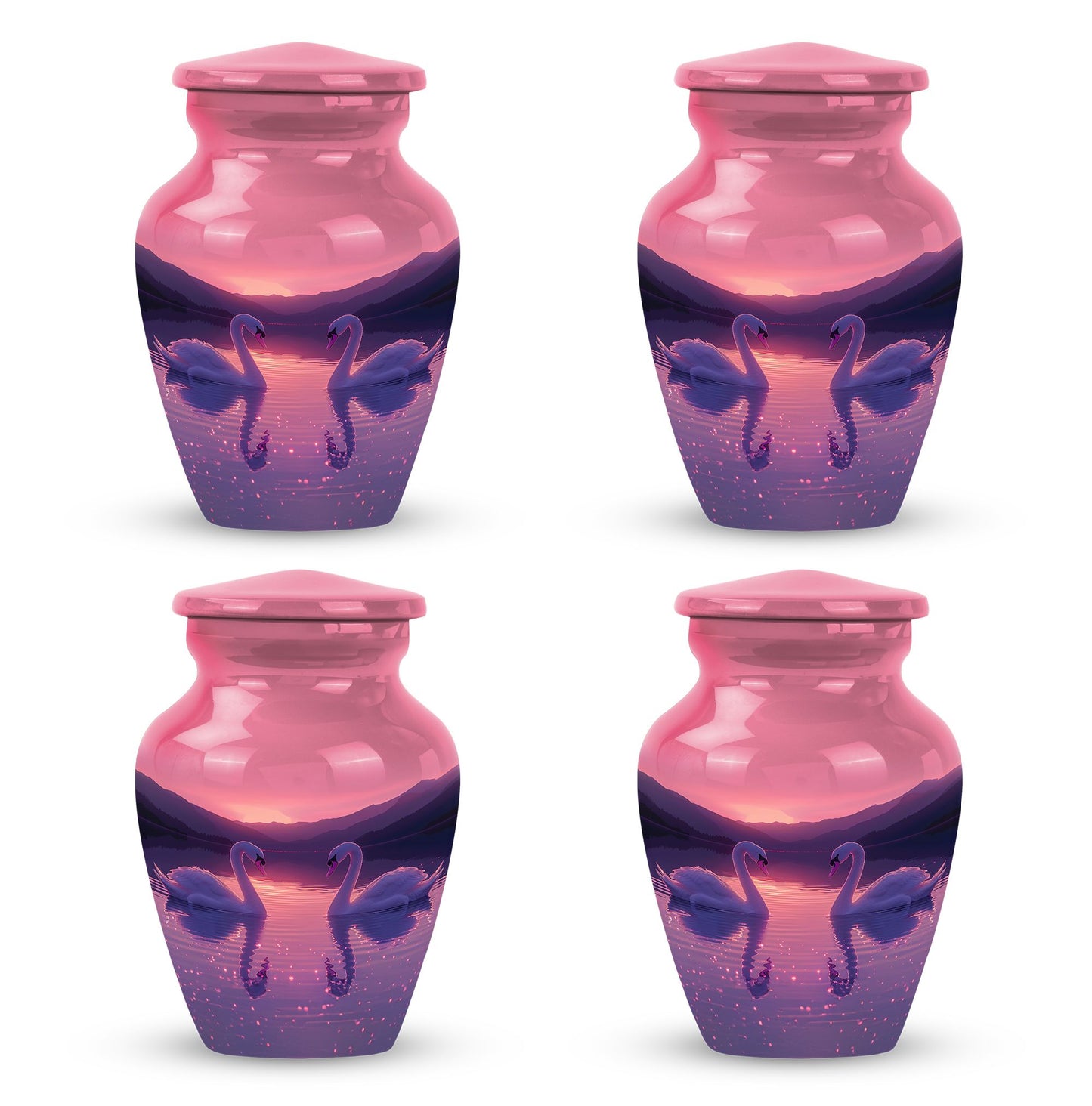 Pink Personalized Bird Cremation Urn for Human Ashes - 10-inch, 200 cu in - Yatskia