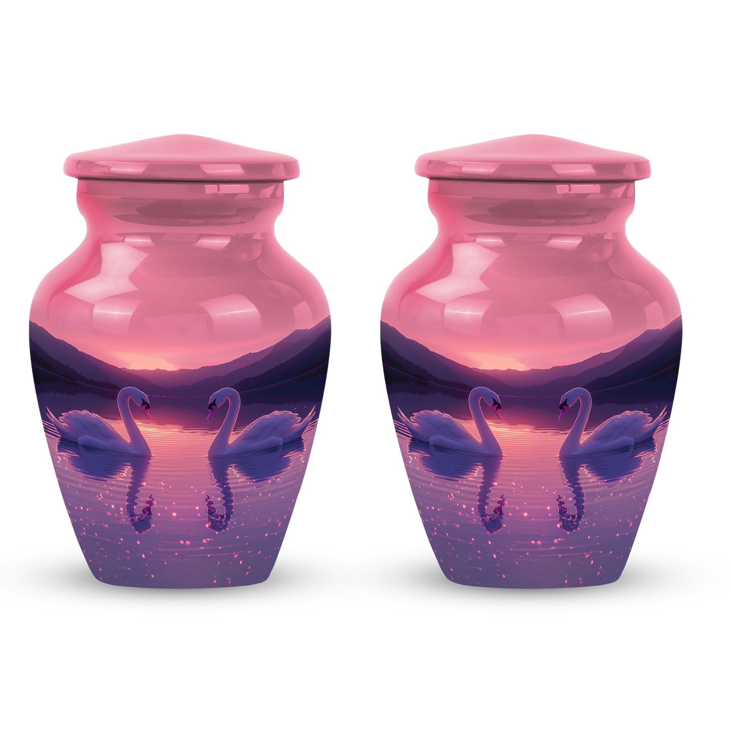Pink Personalized Bird Cremation Urn for Human Ashes - 10-inch, 200 cu in - Yatskia