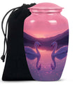 Pink Couple Swan Urn – Elegant Memorial Cremation Urn For Couple Ashes