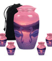 Pink Couple Swan Urn – Elegant Memorial Cremation Urn For Couple Ashes