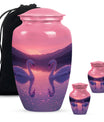 Pink Couple Swan Urn – Elegant Memorial Cremation Urn For Couple Ashes