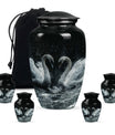 Double Swan Cremation Urns For Human Ashes - Memorial Urn for Mom and Dad