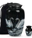 Double Swan Cremation Urns For Human Ashes - Memorial Urn for Mom and Dad
