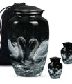 Double Swan Cremation Urns For Human Ashes - Memorial Urn for Mom and Dad