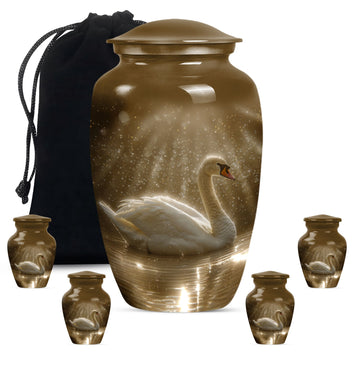 Large Urn With 4 Keepsake Urn