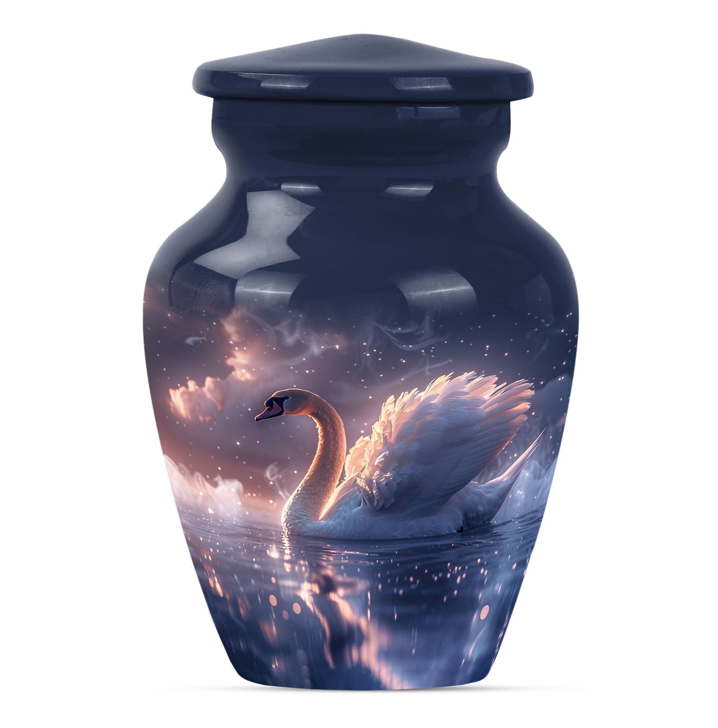 Personalized Swan Cremation Urn for Human Ashes - 10-inch, 200 cu in - Yatskia