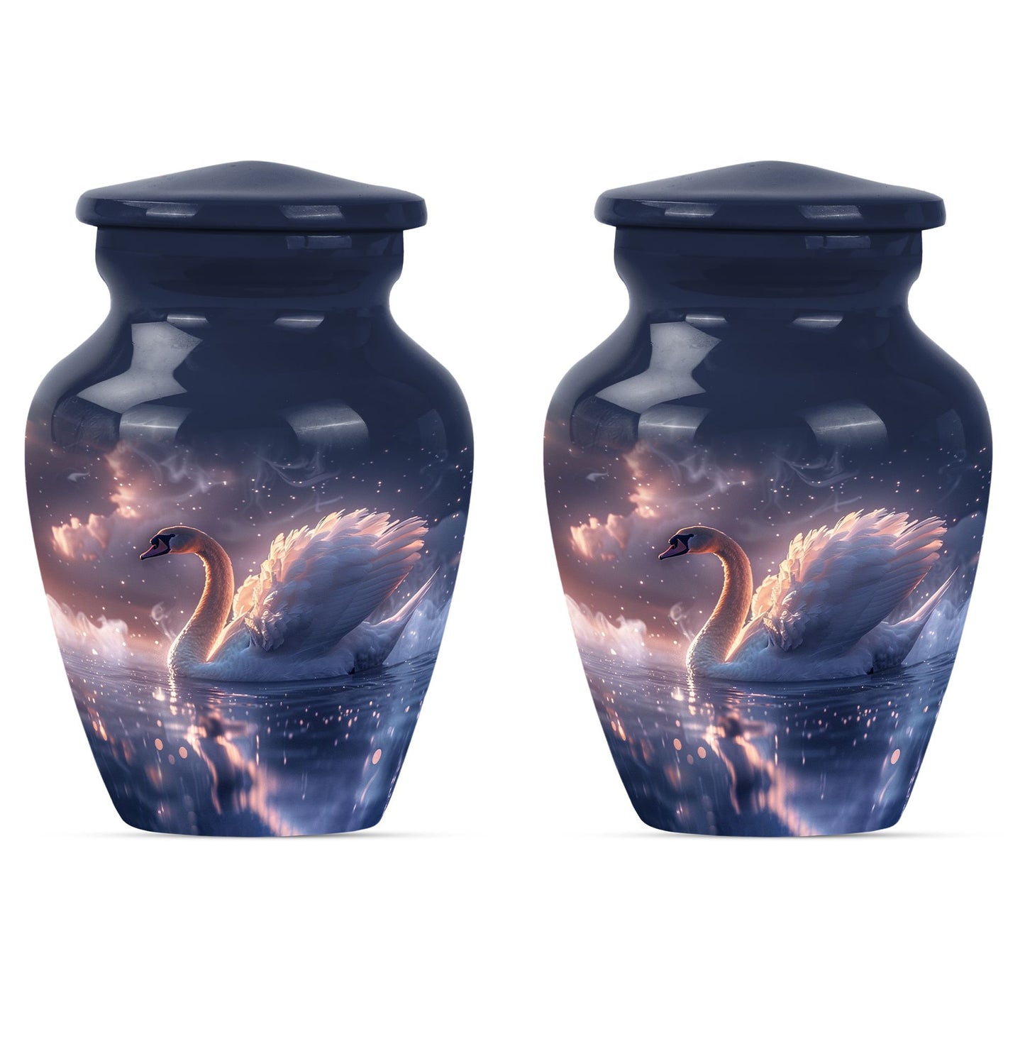 Personalized Swan Cremation Urn for Human Ashes - 10-inch, 200 cu in - Yatskia