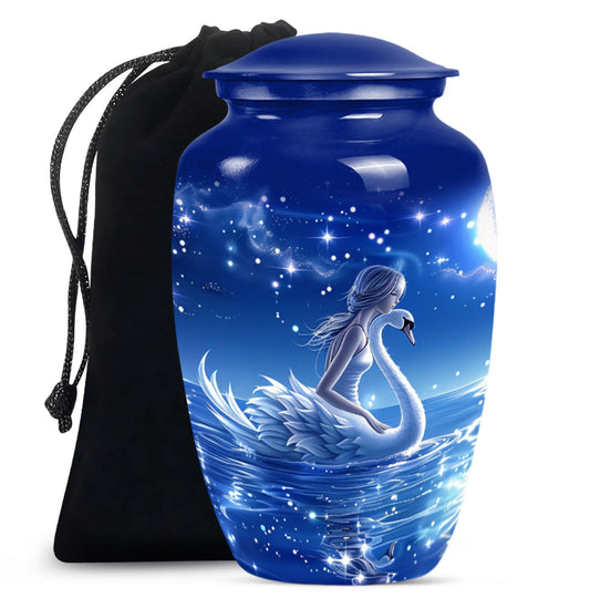 Swan Dreamscape - Swan Urns Large Funeral Large Urns For Ashes