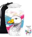 Pop Art Duck Splash - Swan Urns Funeral Large Cremation Urns